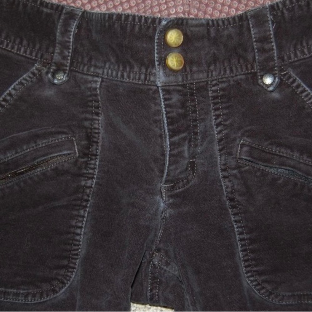 Athleta Duster Cargo Pants Wide Leg Velvet Stretch Plum Aubergine 861892 Size 2